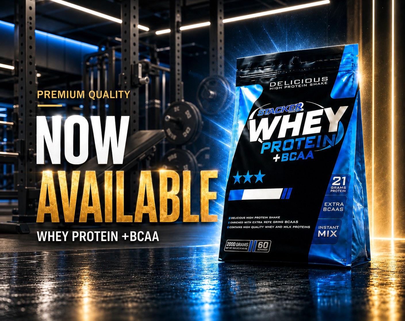 Now available: Whey Protein + BCAA