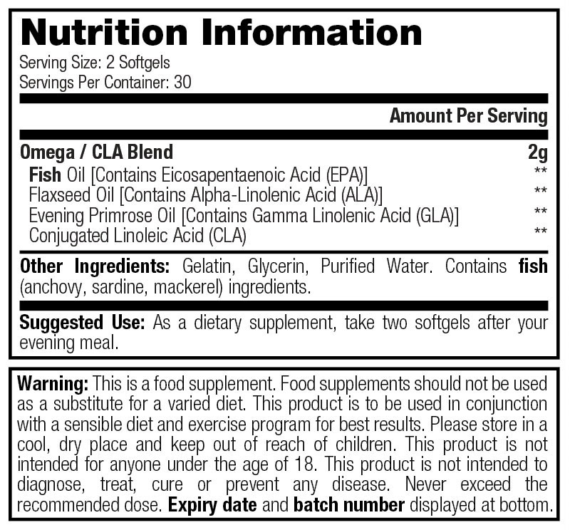 Omega 3 - 2000 — Nutrition Information