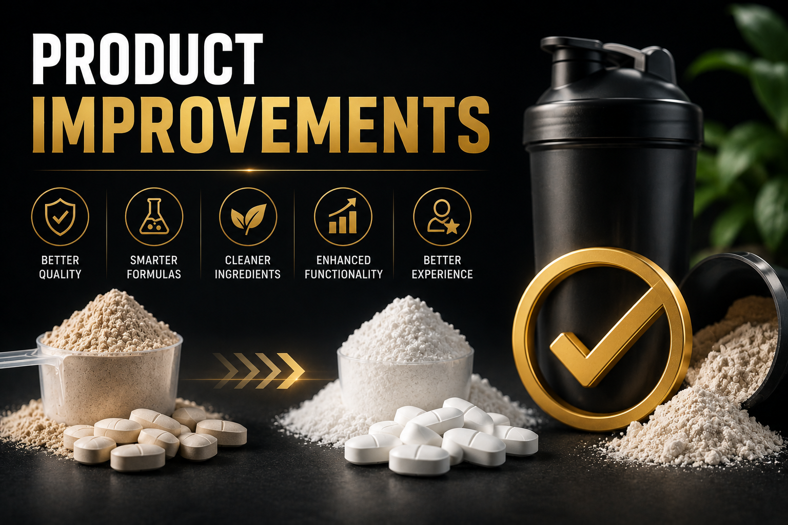 Product Improvements: better quality, smarter formulas, cleaner ingredients, enhanced functionality, better experience